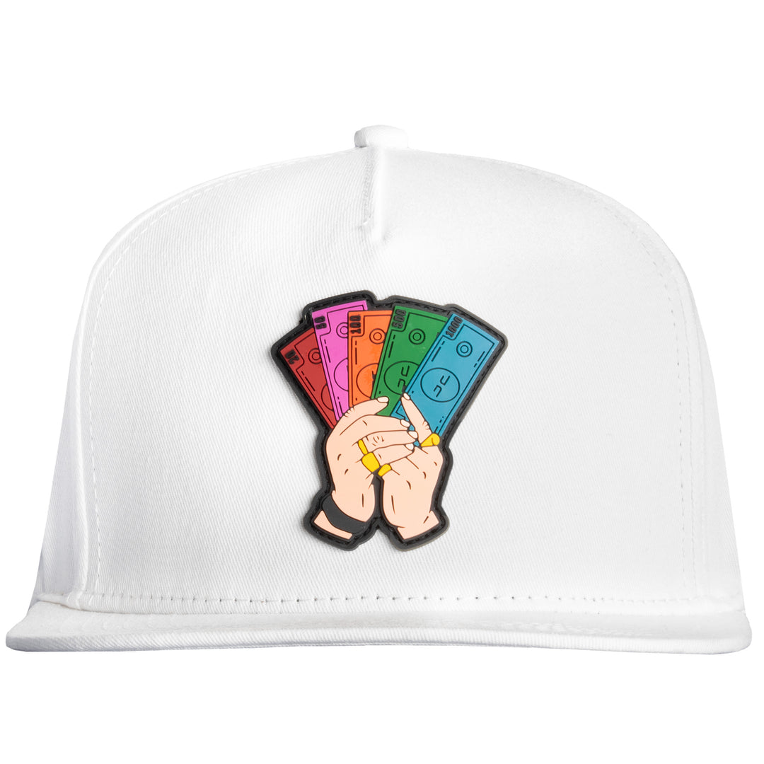 Money Hand Embroidered Snapback Cap