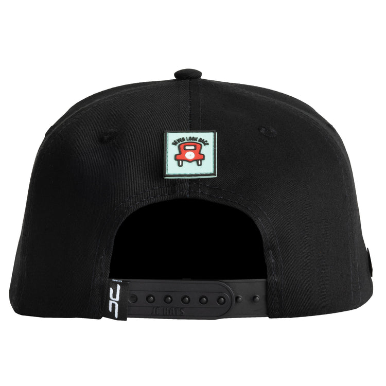 Money Hand Embroidered Snapback Cap Black