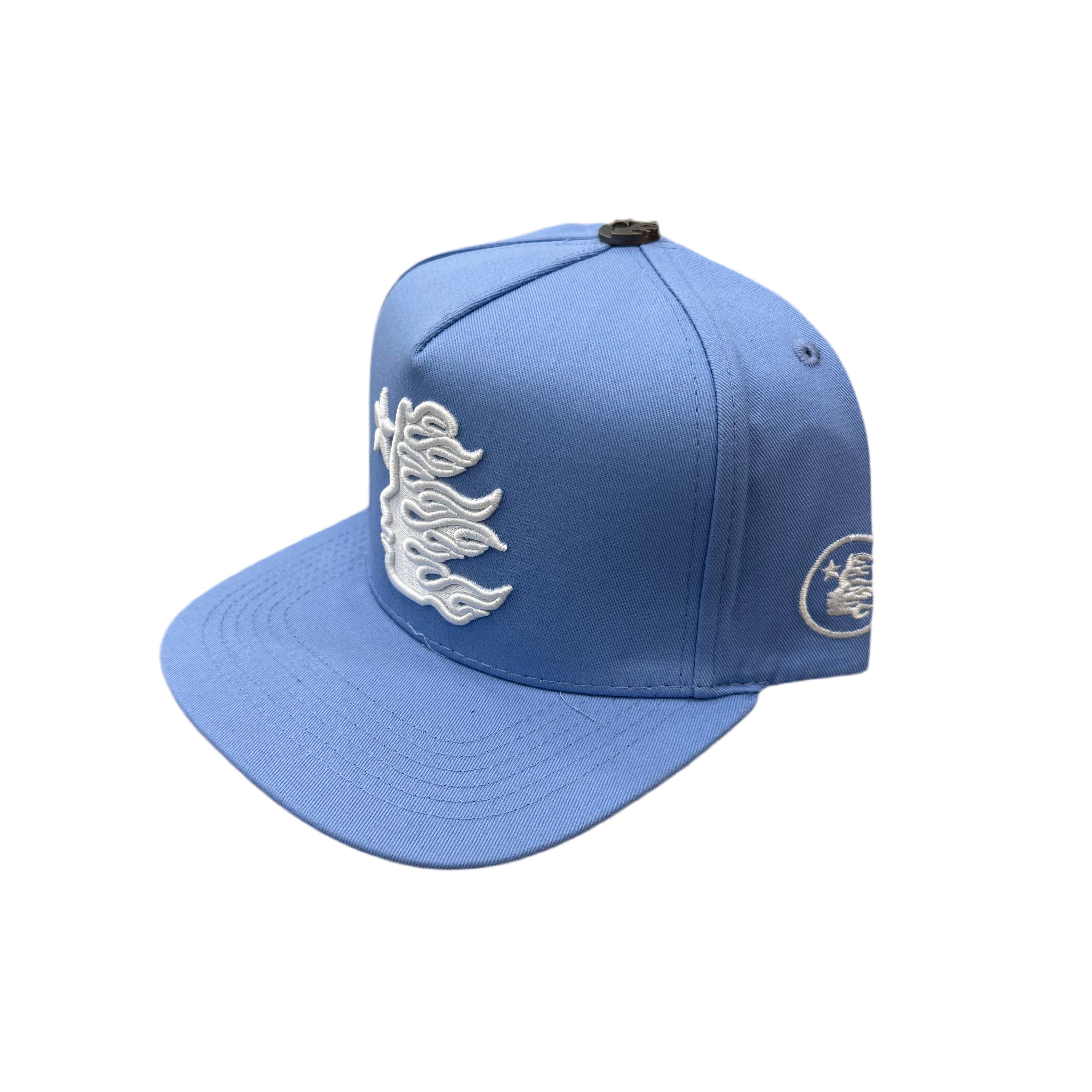 Hellstar OG Logo Snapback Cap Light Blue