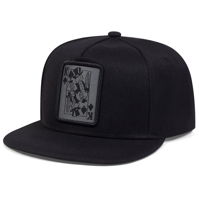 JC King Card Snapback Cap Black