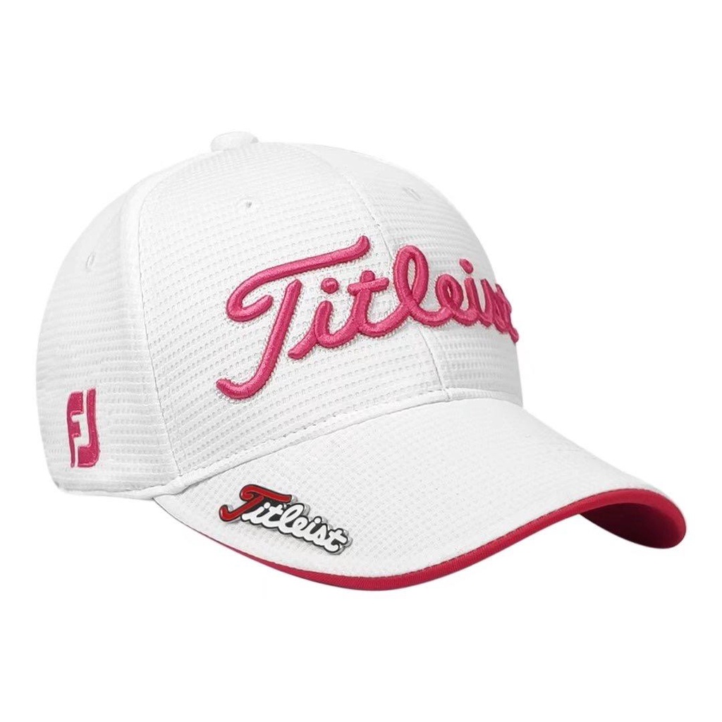 Titleist Logo Golf Cap White Pink