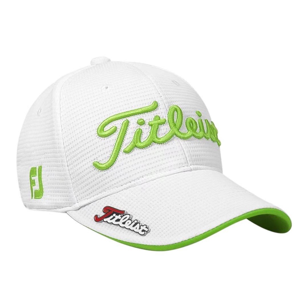 Titleist Logo Golf Cap White Green
