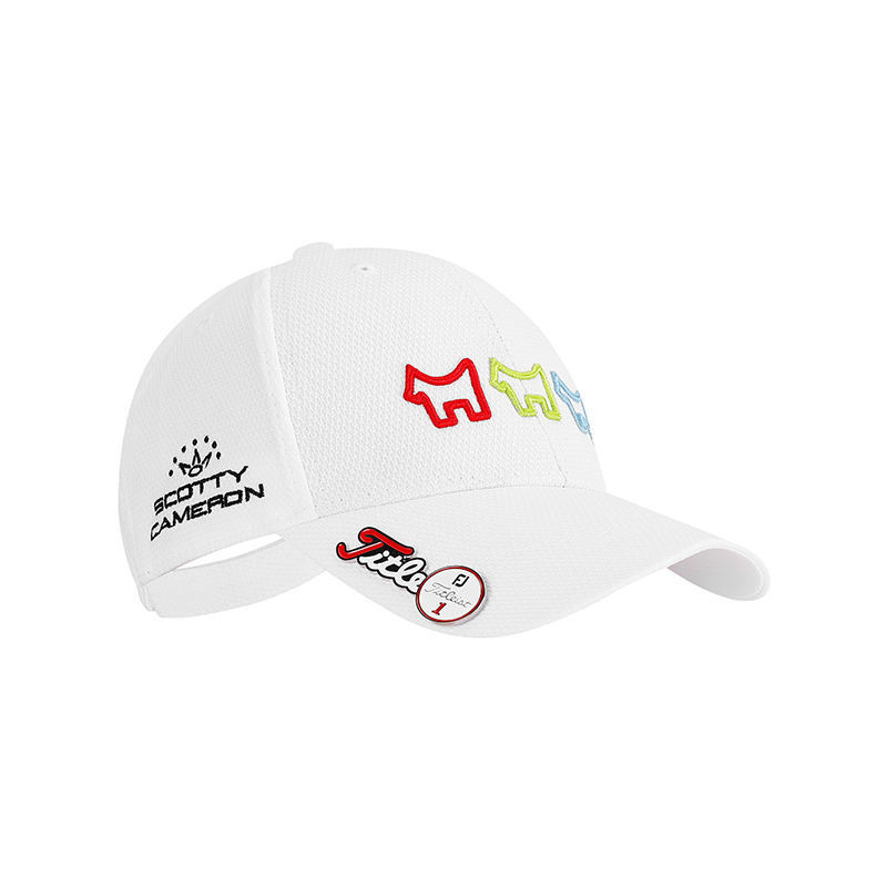 Titleist Scotty Cameron Dog Embroidered Cap White