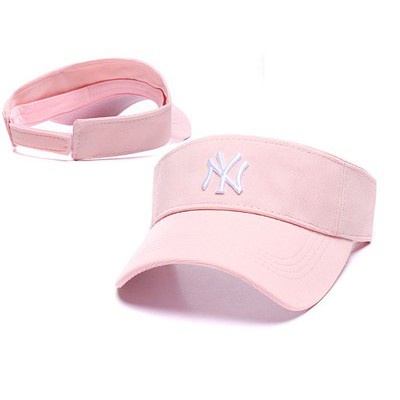 NY Logo Sports Visor Pink