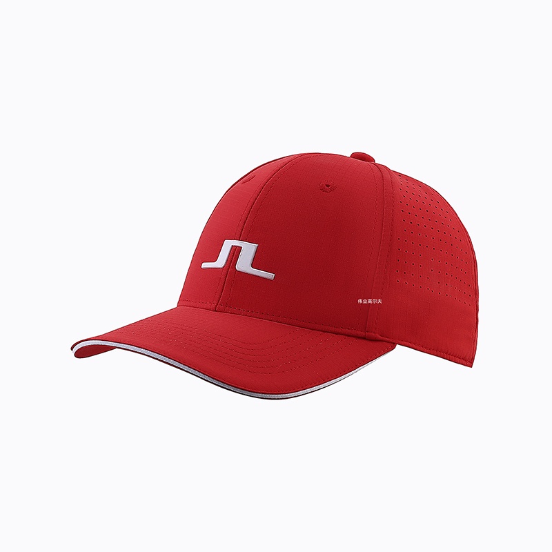 J.Lindeberg JL Logo Golf Cap Red