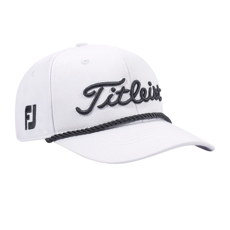 Titleist Rope Logo Golf Cap White Black