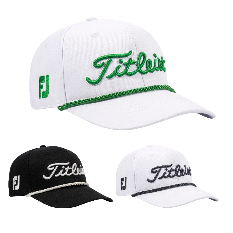 Titleist Rope Logo Golf Cap White Green