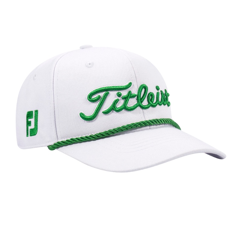 Titleist Rope Logo Golf Cap White Green