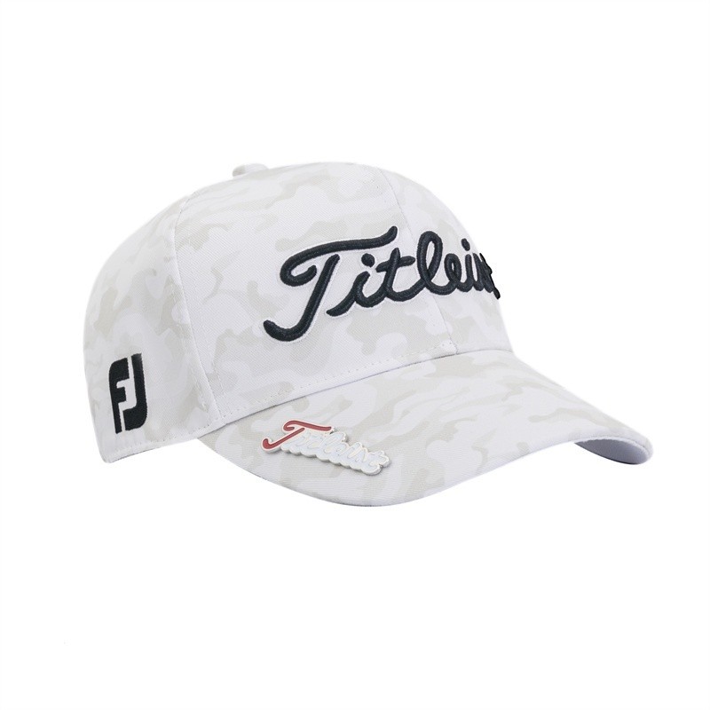 Titleist Logo Camo Golf Cap White Grey