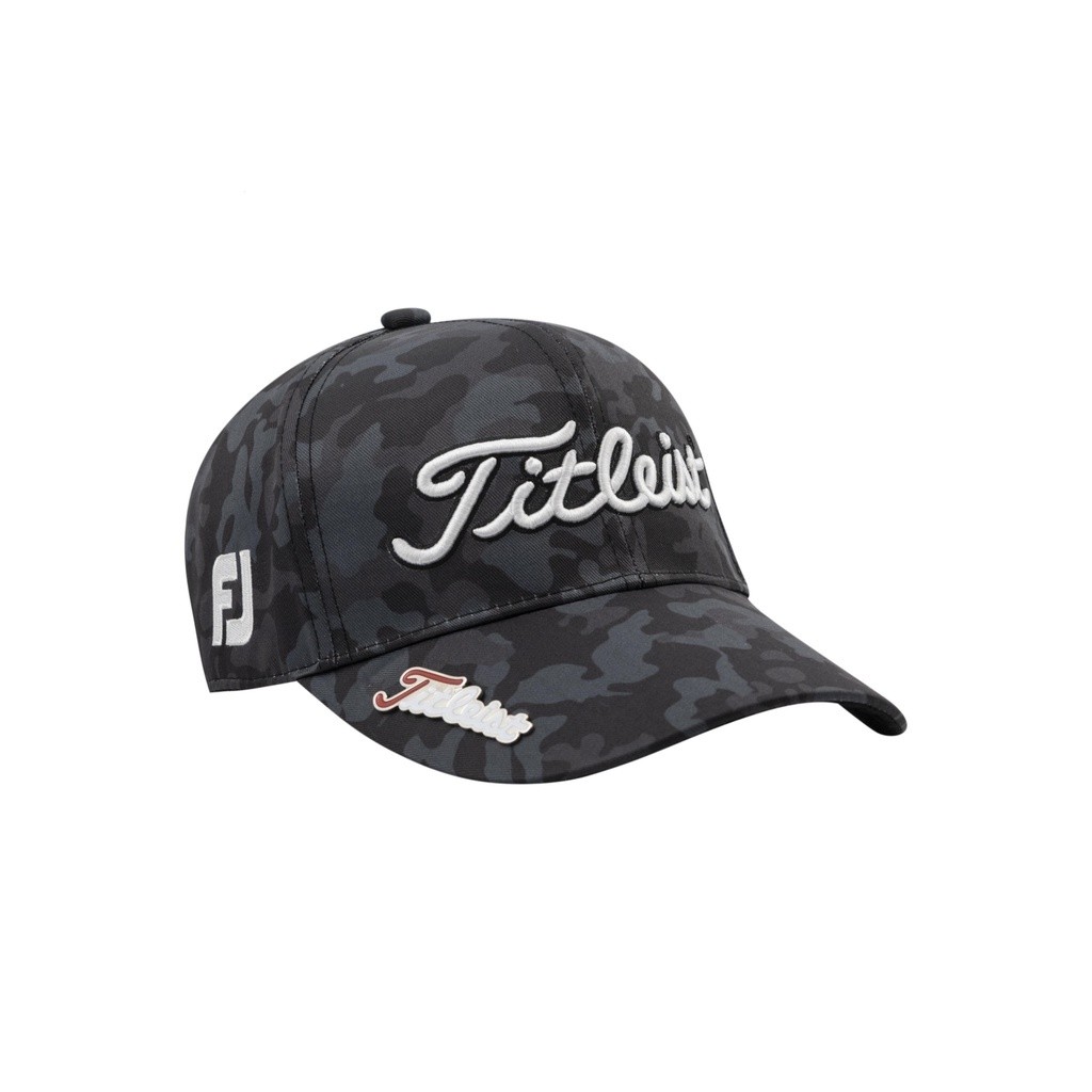 Titleist Logo Camo Golf Cap Black Grey