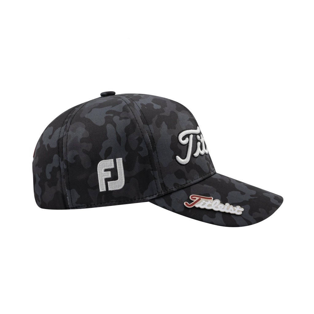 Titleist Logo Camo Golf Cap Black Grey