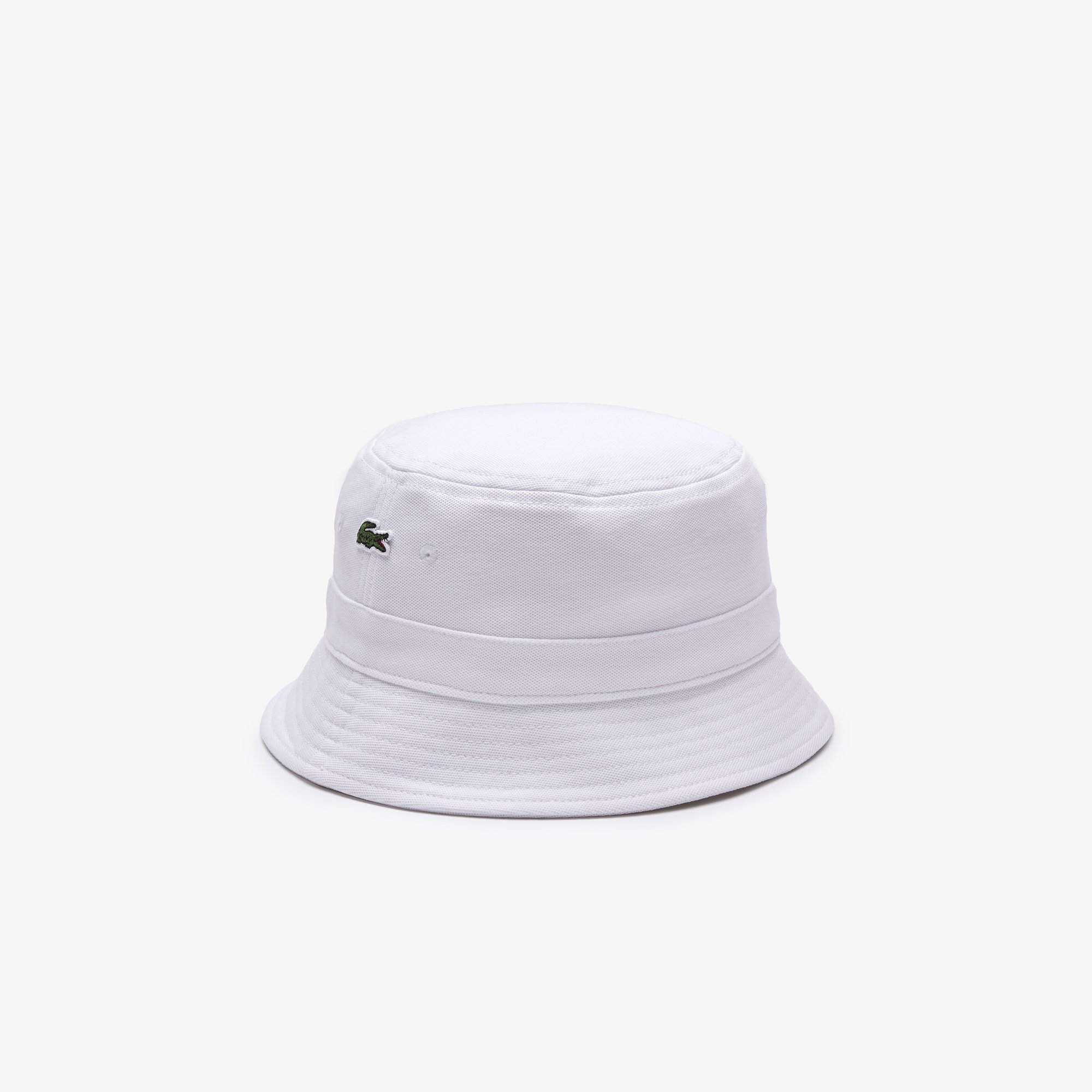 Lacoste Crocodile Logo Bucket Hat White