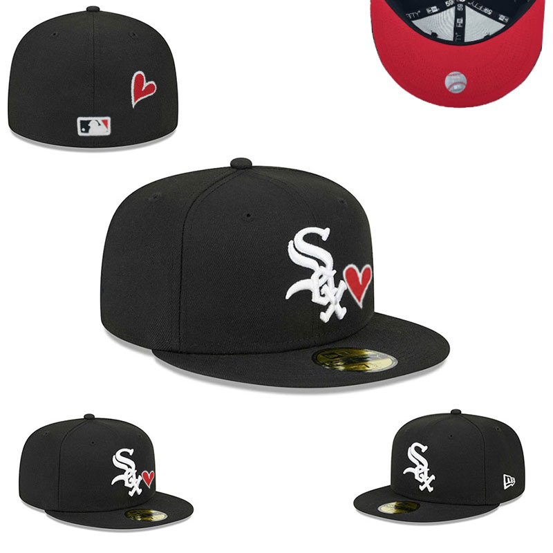 Chicago White Sox Heart Logo Snapback Black Red