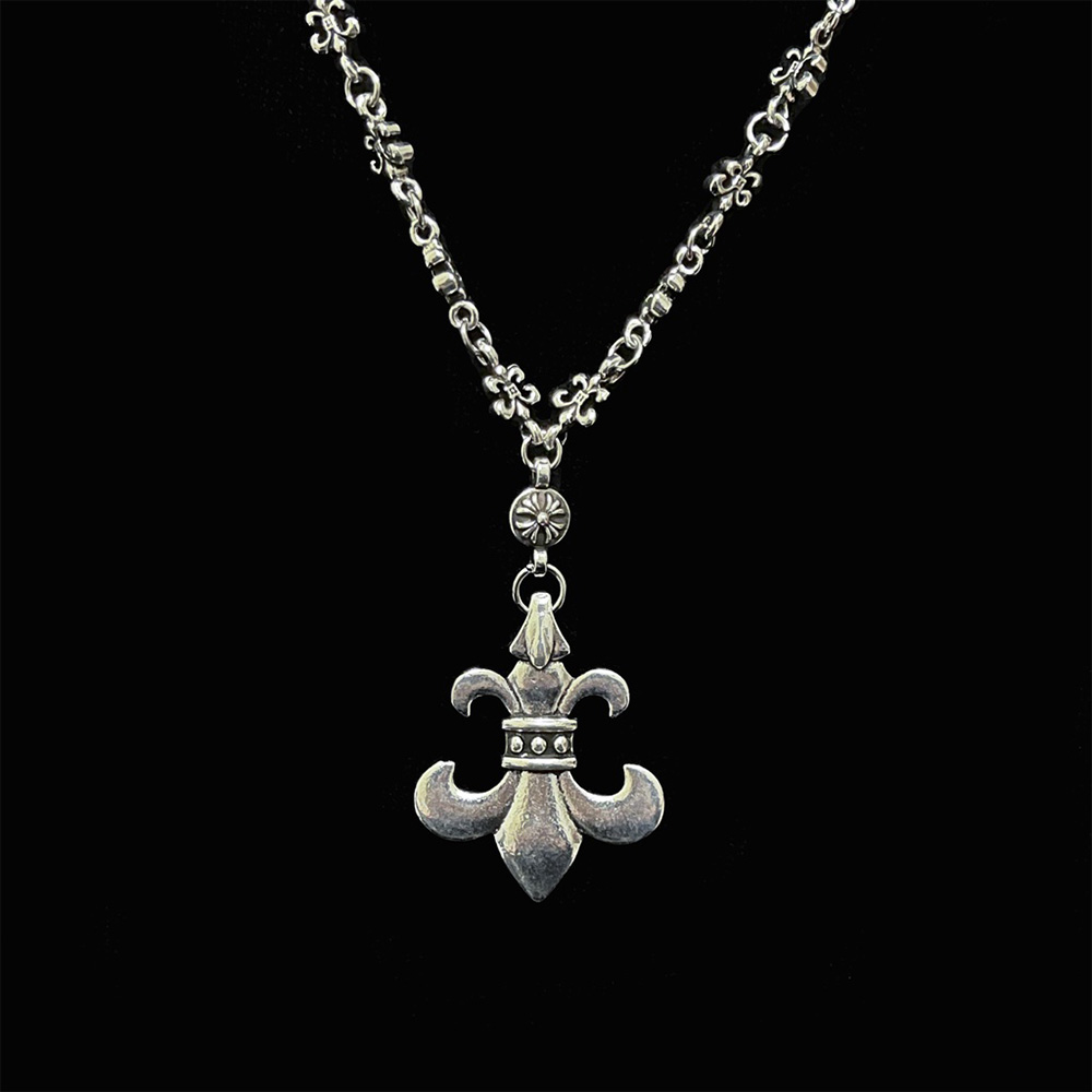 Chrome Heart Fleur de Lis Necklace