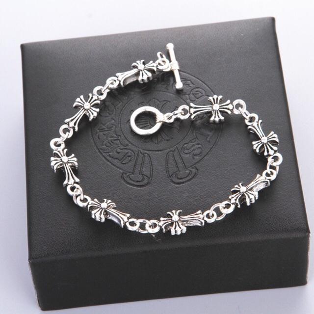 Chrome Hearts Sterling Silver Cross Link Bracelet