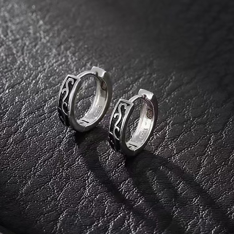 Tribal Wave Hoop Earrings