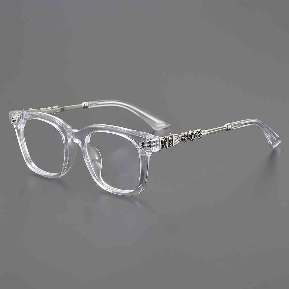 Chrome Hearts Clear Frame Silver Temple Eyeglasses
