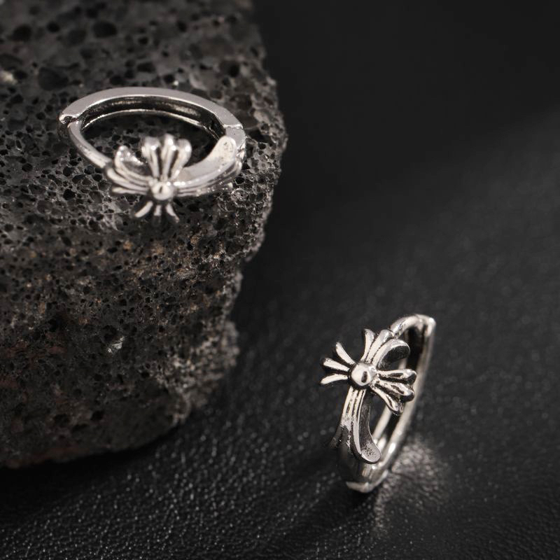 Vintage Flower Hoop Earrings