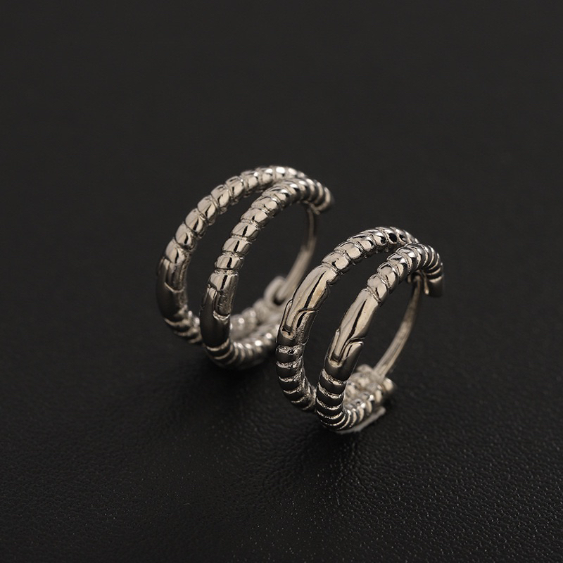 Textured Double Hoop Earrings