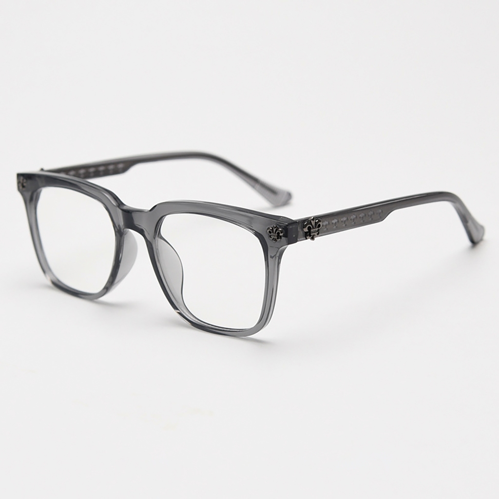 Chrome Hearts Classic Gray Square Frame Glasses