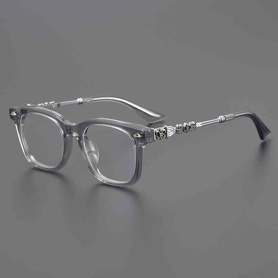 Chrome Hearts Smoky Gray Frame Silver Temple Eyeglasses